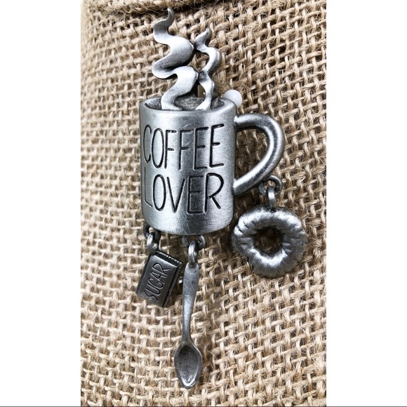 Vintage Accessories - VINTAGE Coffee Lover Pin